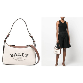 [ PS ] ❤️ 全新現貨 Bally Coralye 皮革邊飾 帆布包 側背包 肩背包 長短兩條背帶 義大利正品