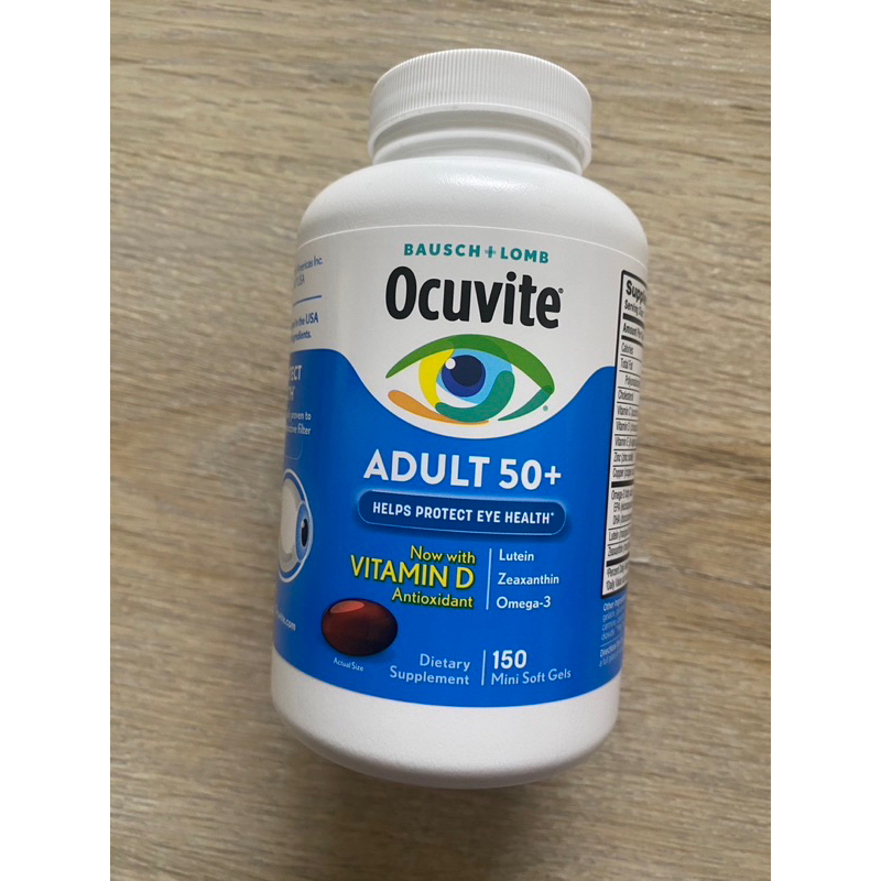 現貨2024年 美國 Ocuvite Adult 50+ 博士倫50歲以上成人金盞花葉黃素 Omega-3 150顆