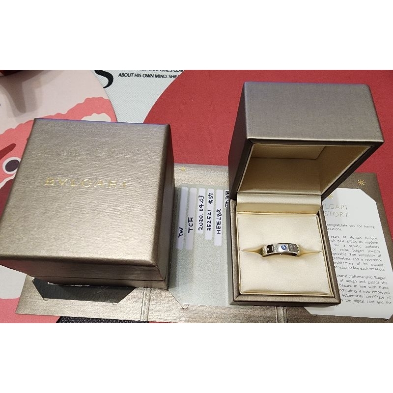 BVLGARI寶格麗珠寶戒指  有保證卡  尺寸#57 可議