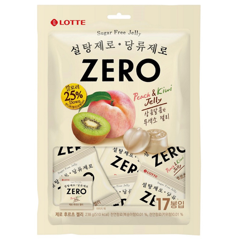 韓國🇰🇷 LOTTE 樂天 zero水果軟糖  238g 一袋17入