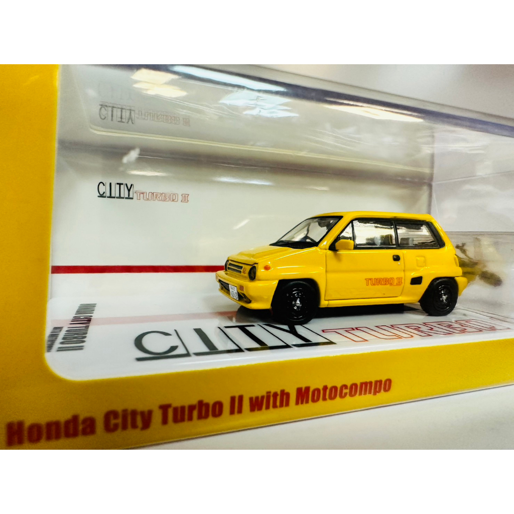 {TZ玩車庫}INNO-HONDA CITY Turbo II 黃色（有附小電動自行車）最後一台