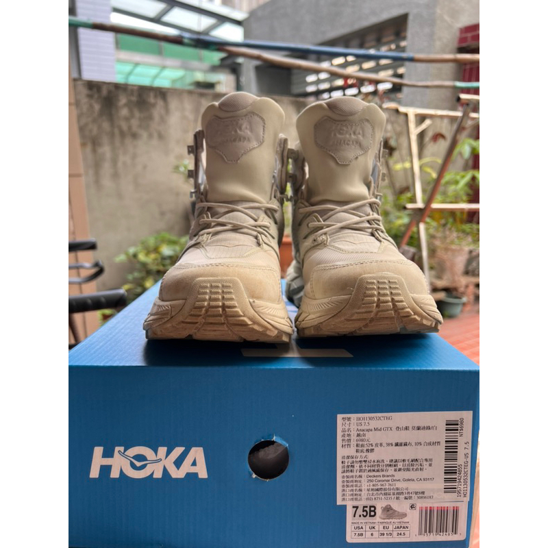 二手商品 品名：Anacapa Mid GTX 登山鞋 莫蘭迪綠/白型號：HO1130532CTEG 尺寸：US7.5