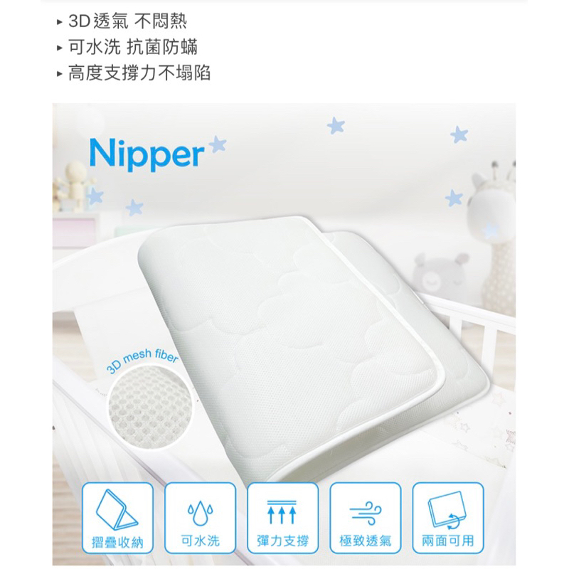 二手【Nipper】3D立體透氣床墊-S  嬰兒床專用床墊 睡墊(面交價：500）