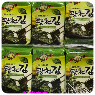 【好食在】韓式岩燒薄鹽海苔 5g*12包/ 袋 【日日旺】， 10袋/箱 零食 海苔 點心