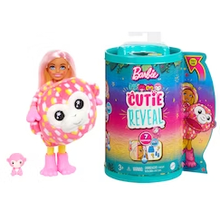 MATTEL-Barbie 芭比娃娃 芭比驚喜造型娃娃-小凱莉叢林動物系列-小猴子(內含小凱莉娃娃及配件1隻寵物)