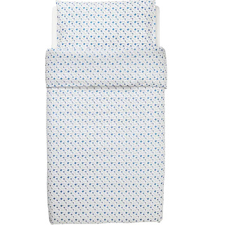 IKEA GULSPARV系列 嬰兒被套/枕頭套 （印花/米白色）