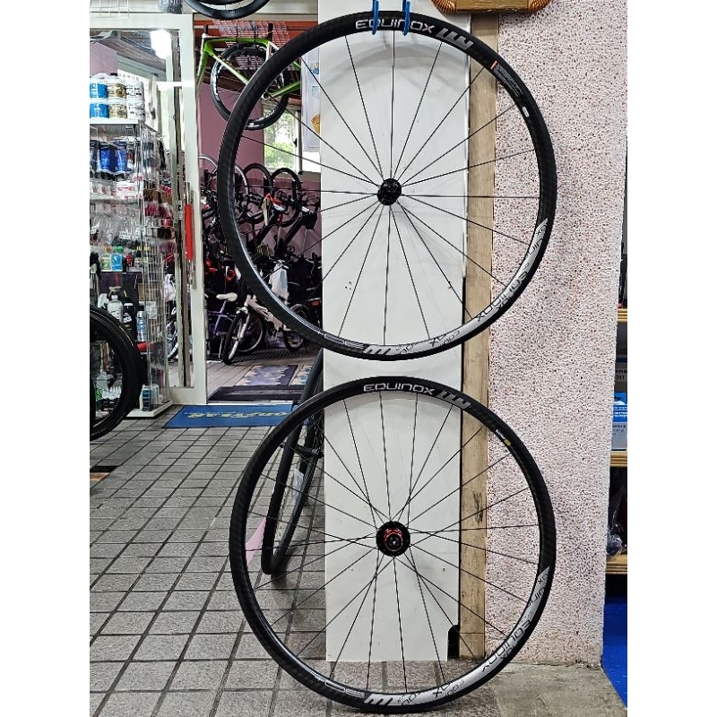 中古 航翊 EQUINOX 30+ CARBON 碳纖維板輪 管胎版 11速輪組 不附管胎