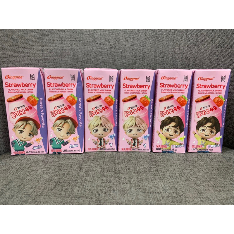 現貨 韓國調味乳Binggrae 草莓牛奶 賞味期限2023/12/06