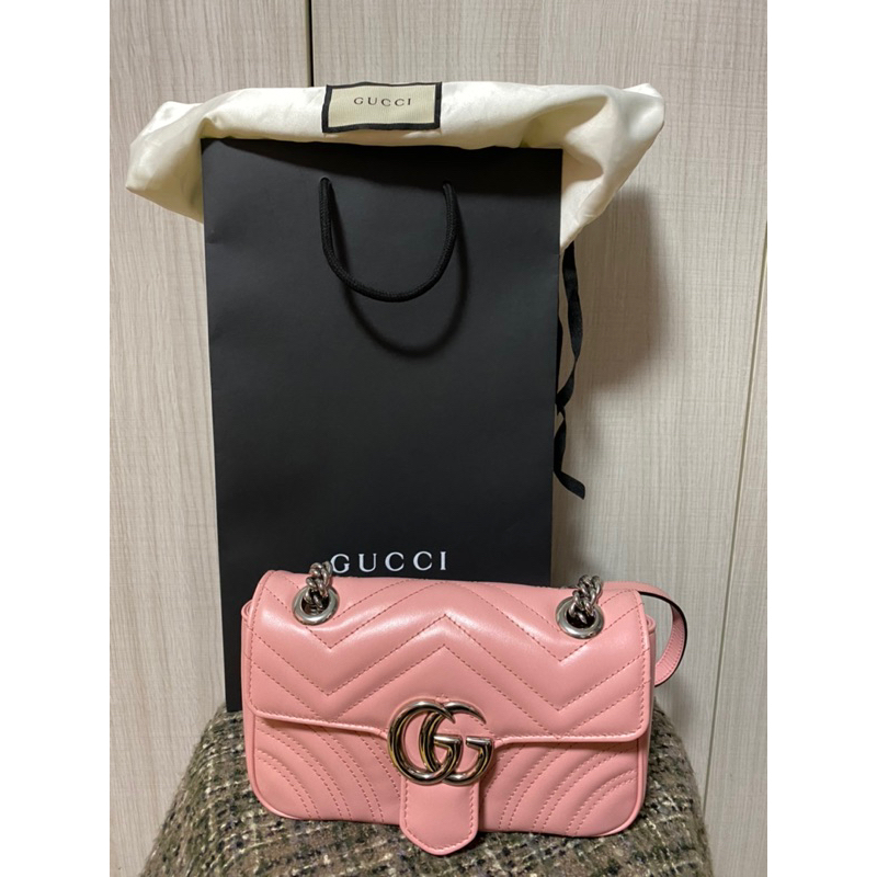 Gucci_GG_Marmont牛皮愛心手提肩背兩用包