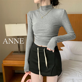 ANNE｜出清中｜120降80｜高領薄款長袖T恤【AT10129】薄款上衣 長袖上衣 防曬 高領上衣 打底衣 長袖T恤