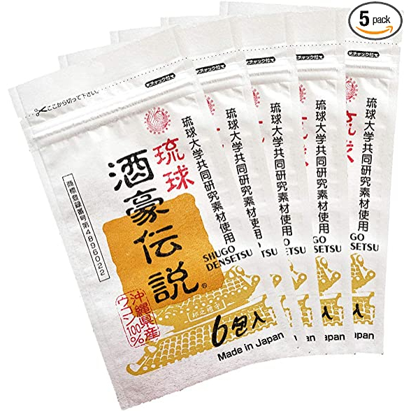 長生藥草 酒豪傳說 沖繩 薑黃錠 6包入×５ 日本製造