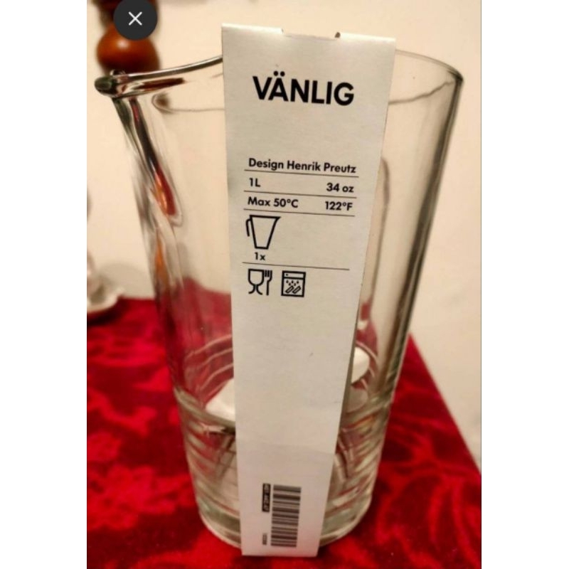 IKEA VANLIG 玻璃冷水壺果汁壺1L