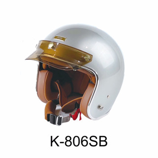 華泰 Ninja 安全帽 K-806SB 晶淬 特仕版 銀色 銀色邊框 多層膜內墨鏡 金屬齒排釦 全拆洗 復古帽
