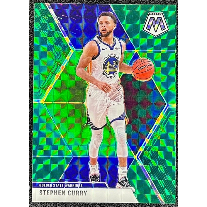 NBA 球員卡 Stephen Curry 2019-20 Mosaic Mosaic Green 亮面