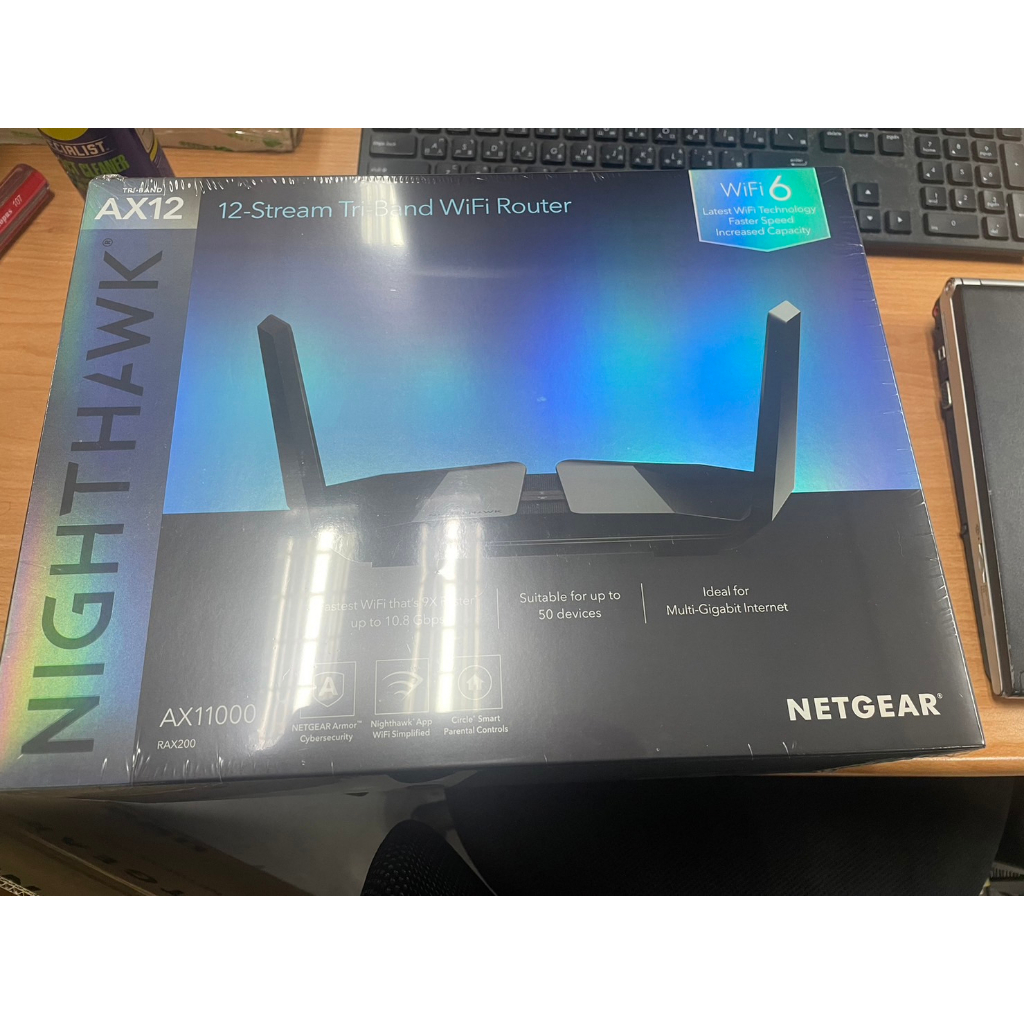 全新未拆Netgear RAX200 無線網路分享 路由器  RAX 200-100EUS AX11000  wifi6