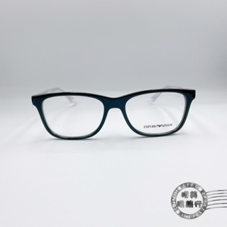 Emporio Armani EA 3084 黑色鏡框X透明鏡腳/膠框眼鏡/明美鐘錶眼鏡