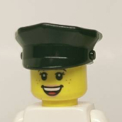 &lt;樂高人偶小舖&gt;正版樂高LEGO 帽子19 黑色 警帽 軍官 警察 城市 6173645 配件