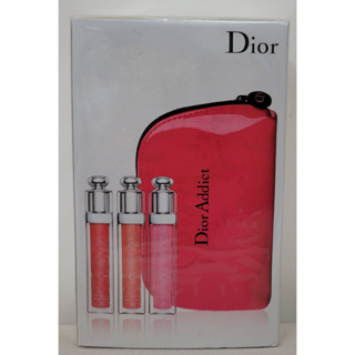 [全新公司貨]法國製 迪奧Dior 豐漾俏唇蜜禮盒組 (6.5 ml x 3入 #643 #433 #553) 附化妝包