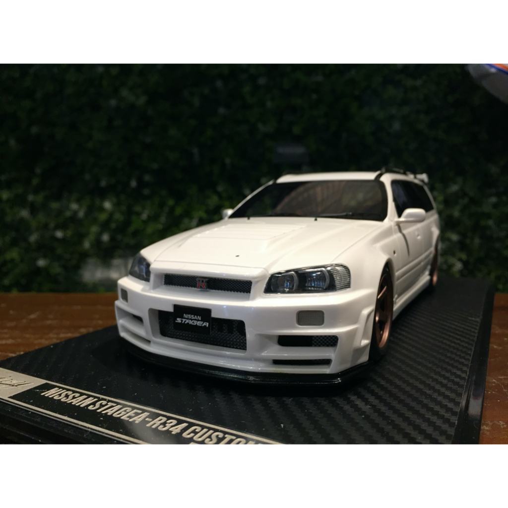 1/18 IVY Nissan Stagea GTR R34 Pearl White【MGM】
