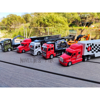 重型貨櫃車 卡車拖車 1:50模型貨櫃車 大型貨櫃 聯結車 1/50迴力卡車 40尺貨櫃拖車 車輛運輸車