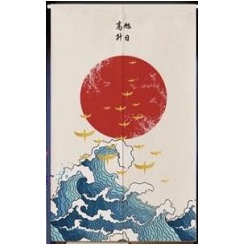 旭日高昇門簾85X150cm長門簾窗簾櫃簾子【玫瑰物語-生活藝術專賣店】