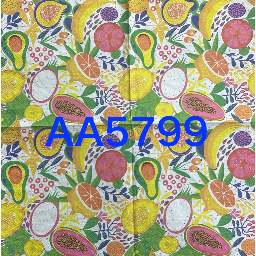 波弟彩繪拼貼/木器彩繪/蝶古巴特餐巾紙/AA5799水果全圖