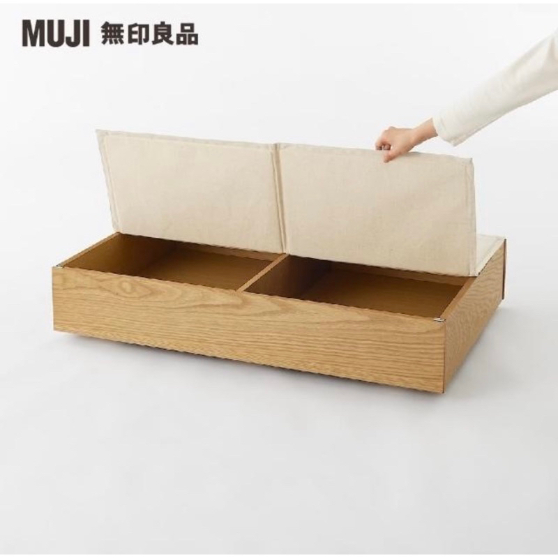 【MUJI 無印良品】橡木床架用床下收納盒用蓋/聚酯棉麻混