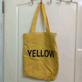 [二手包] 黃色大容量帆布包/黑色小包