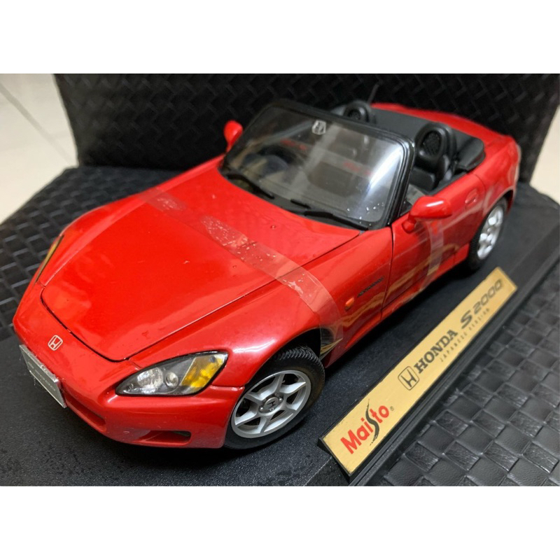 自售1:18本田 Honda S2000 敞篷 紅色汽車模型收藏