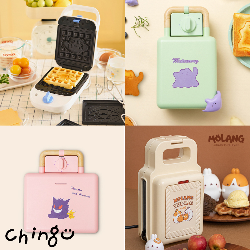 chingu_korea 韓國代購 10x10 聯名商品 皮卡丘 耿鬼 大頭狗 熱壓機 土司機 鬆餅機