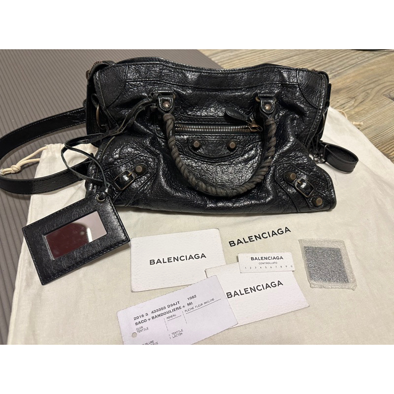 Balenciaga 巴黎世家機車包 city s黑色