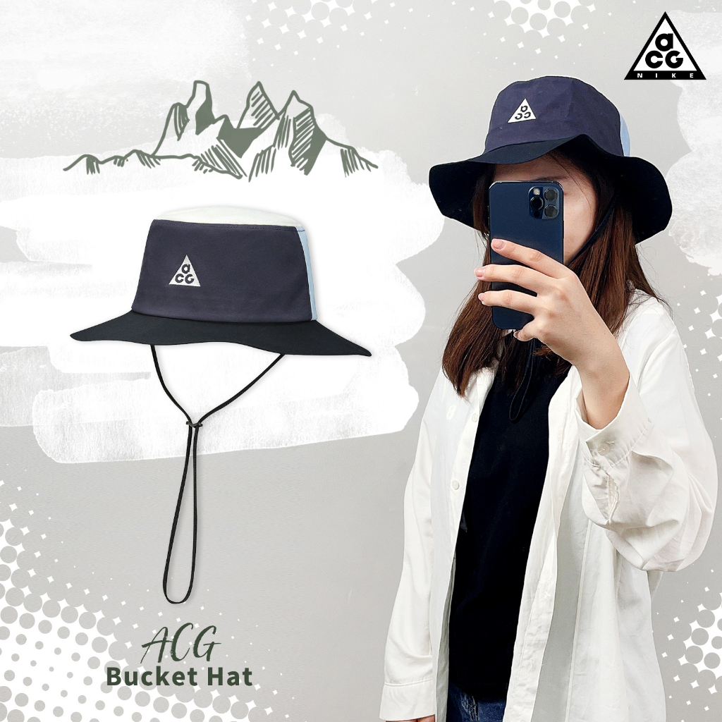 Nike 漁夫帽 ACG Bucket Hat 深藍 白 雙面 可調整 男女款 帽子 【ACS】 DC9088-015