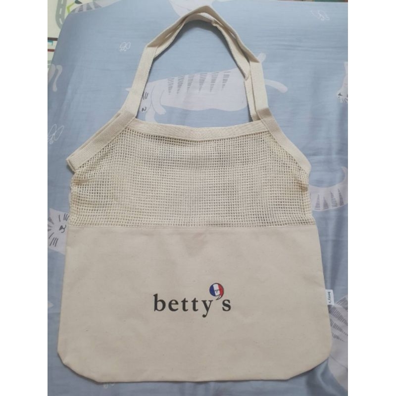 貝蒂思 betty's 印花網帆布袋/購物袋