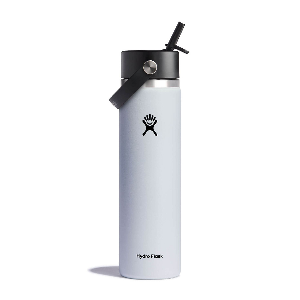 【Hydro Flask】24oz 710ml 白【寬口 / 吸管蓋】保溫鋼瓶 吸管水瓶不鏽鋼保溫保冰瓶保冷保溫瓶水壺