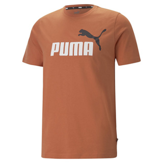 PUMA 短T 基本系列 ESS+ 2 COL 橘色 白LOGO 短袖 T恤 男 58675994