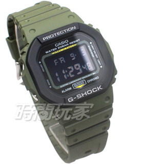 G-SHOCK DW-5610SU-3 原價3000 CASIO卡西歐 街頭時尚 復古錶 電子錶 軍綠 男錶【時間玩家】