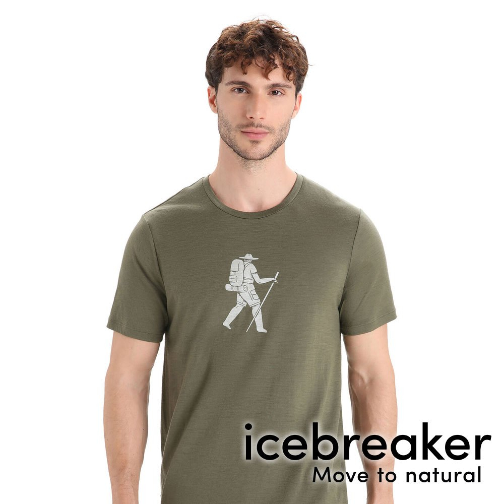 【icebreaker】Tech Lite II男羊毛圓領短袖上衣(徒步旅行) 『橄欖綠』0A56NC