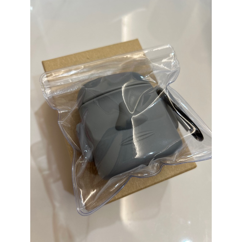 全新AirPods Pro保護套AirPods1/2代通用｜Apple藍牙耳機盒矽膠全包防摔創意神秘摩艾石像耳機套軟殼