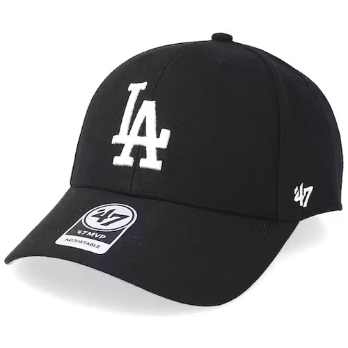 【'47 Brand】MLB LA RAISED BASIC MVP CAP 洛杉磯道奇 挺版 棒球帽 (黑色)