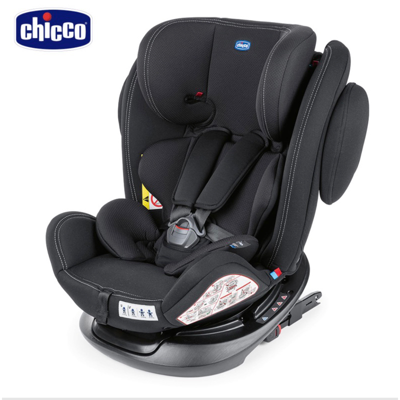 chicco-Unico 0123 Isofit安全汽座-駭影黑(可旋轉、新生兒可以使用）