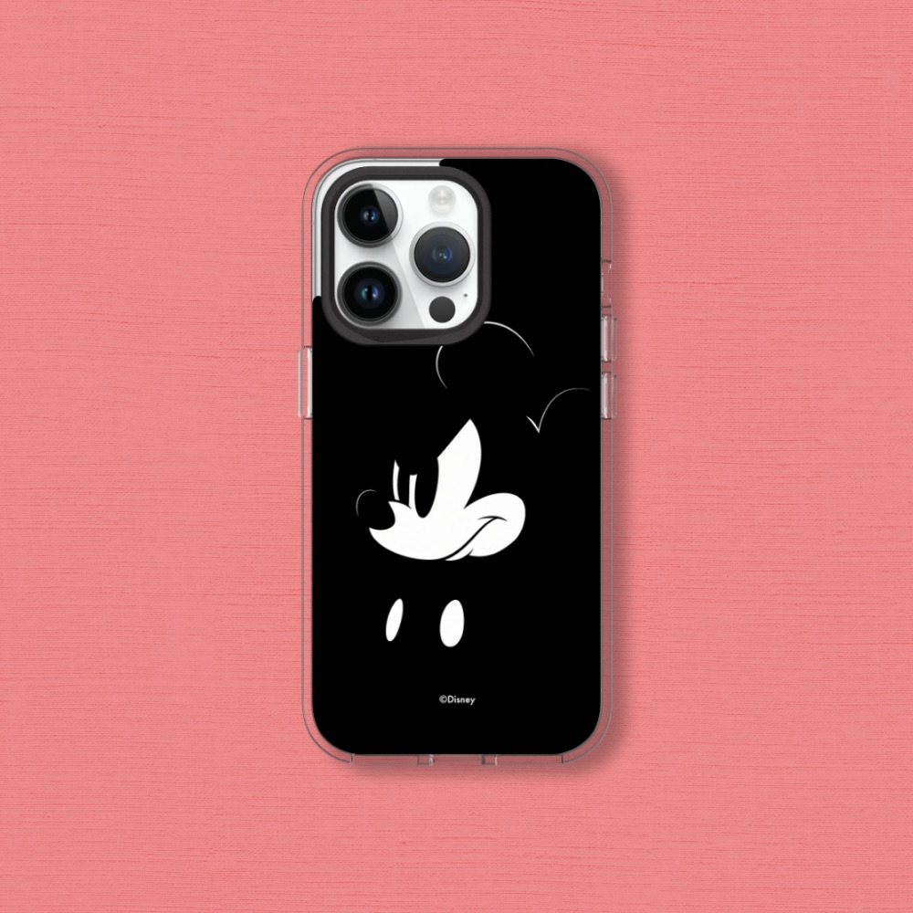 犀牛盾 適用iPhone Clear透明防摔手機殼∣迪士尼-米奇系列/米奇黑設計
