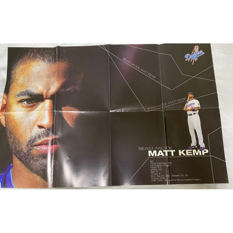 Matt Kemp 海報 棒球 MLB 雜誌 道奇