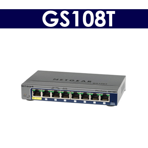 【公司貨,開發票】NETGEAR GS108T - ProSafe 智能網管 8埠Gigabit 高速交換式集線器