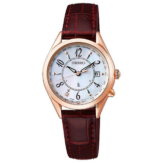 Seiko 精工錶 Lukia 1B35-0AA0U(SSQV078J) 太陽能電波鈦金屬女腕錶/白麵 28mm