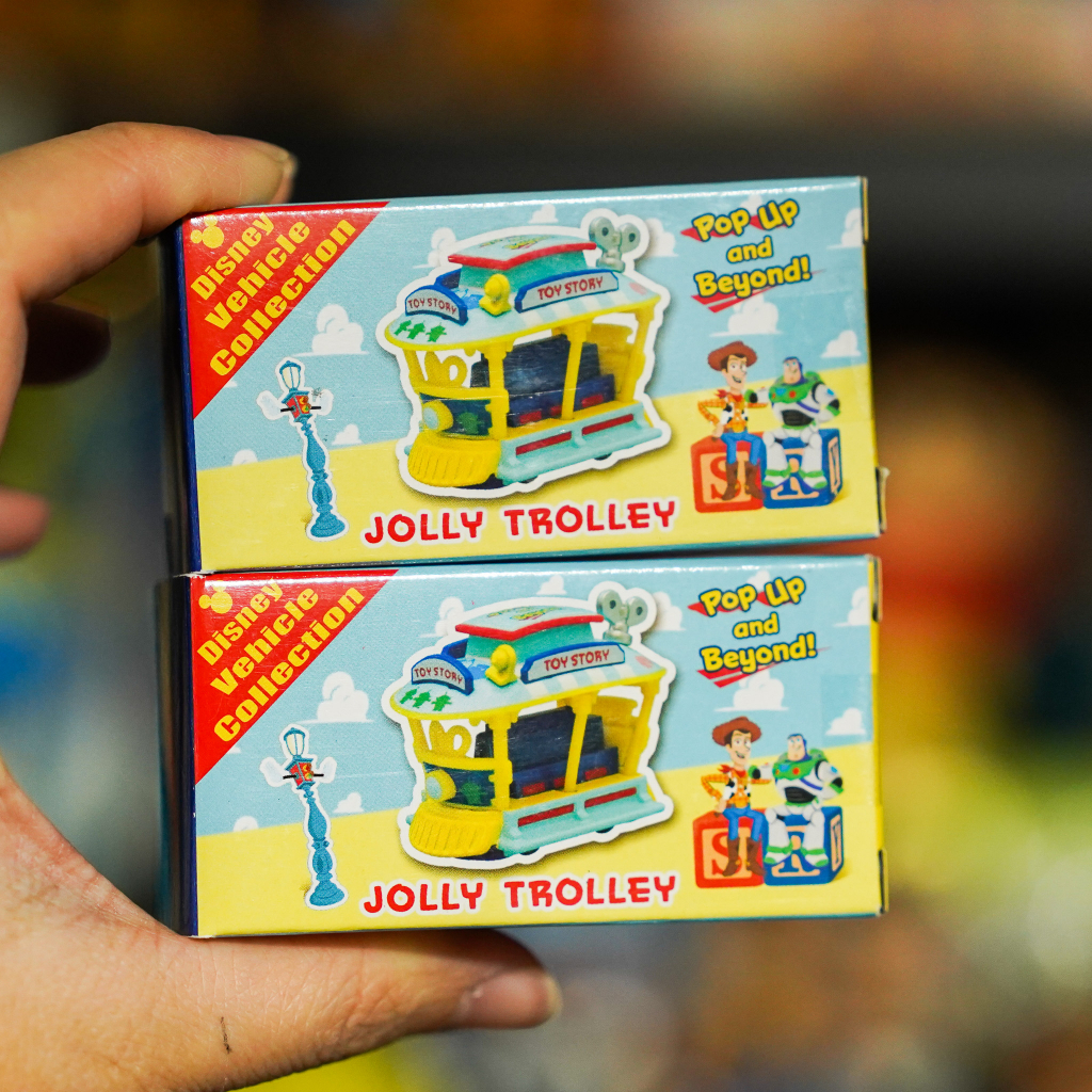 現貨 迪士尼樂園 限定款 jolly trolley 玩具組動員 三眼怪 電車 多美小汽車 tomica 合金車
