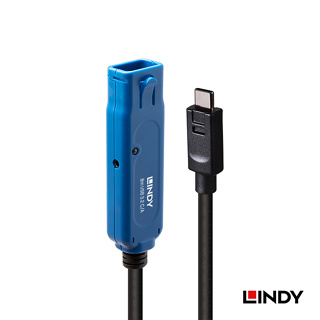 LINDY 林帝 主動式 USB3.2 GEN 1 TYPE-C公 TO A母延長線, 8M (43381)