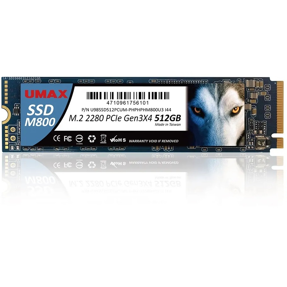 【UMAX】M800 M.2 2280 PCIe 512G SSD 固態硬碟