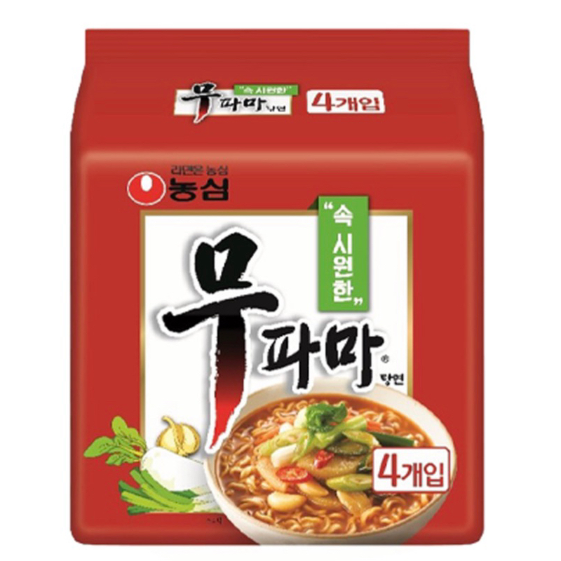 韓國🇰🇷 Nongshim 農心 蘿蔔蔥蒜湯麵 122g 一袋4包 韓國泡麵