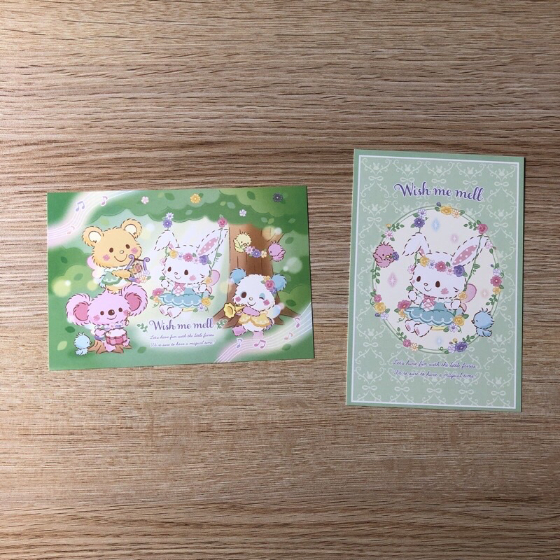 日本 三麗鷗 和諧樂園 許願兔 Wish me mell 明信片