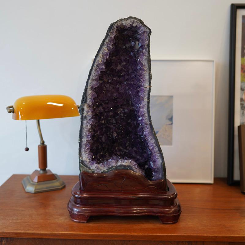 天然紫水晶洞 26公斤 60公分高 客廳擺設